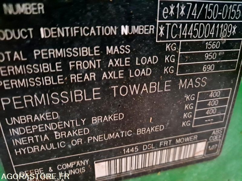 Tondeuse autoportée frontale coupe Mulching - Gressklipper: bilde 1 Tondeuse autoportée frontale coupe Mulching - Gressklipper: bilde 1