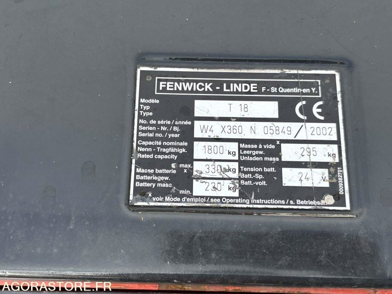 Transpalette électrique 1800kg Fenwick T18 - Lavtløftende truck: bilde 5 Transpalette électrique 1800kg Fenwick T18 - Lavtløftende truck: bilde 5