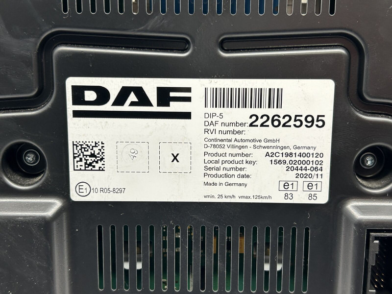 DAF instrumental cluster - Instrumentpanel for Lastebil: bilde 3 DAF instrumental cluster - Instrumentpanel for Lastebil: bilde 3