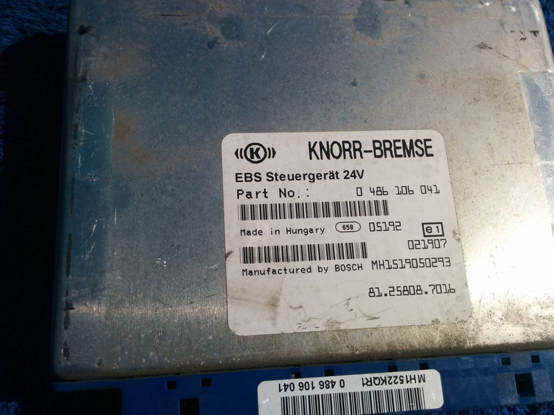 MAN WABCO ECU ZBR2 / 81.25806.7096. - Styreenhet: bilde 4 MAN WABCO ECU ZBR2 / 81.25806.7096. - Styreenhet: bilde 4