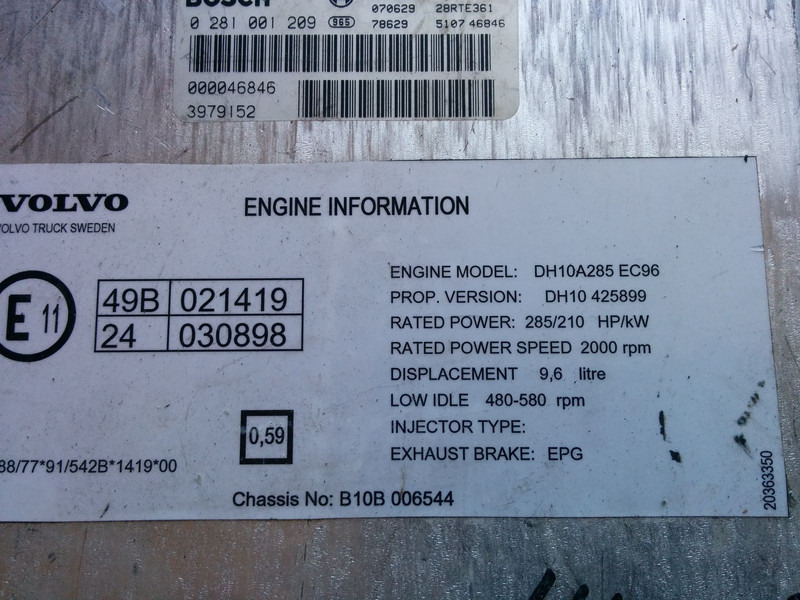 Volvo Bosh 0986282023 . /1209/ - Styreenhet: bilde 3 Volvo Bosh 0986282023 . /1209/ - Styreenhet: bilde 3