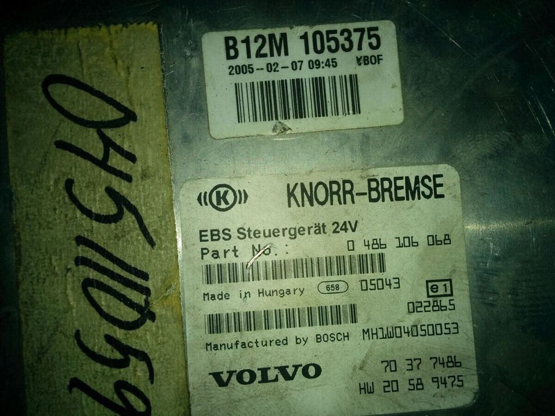 Volvo KNOR-BREMSE EBS 0486106063, 0486106028.\\\\ 0486106050 .\\ 063\\ - Styreenhet: bilde 4 Volvo KNOR-BREMSE EBS 0486106063, 0486106028.\\\\ 0486106050 .\\ 063\\ - Styreenhet: bilde 4