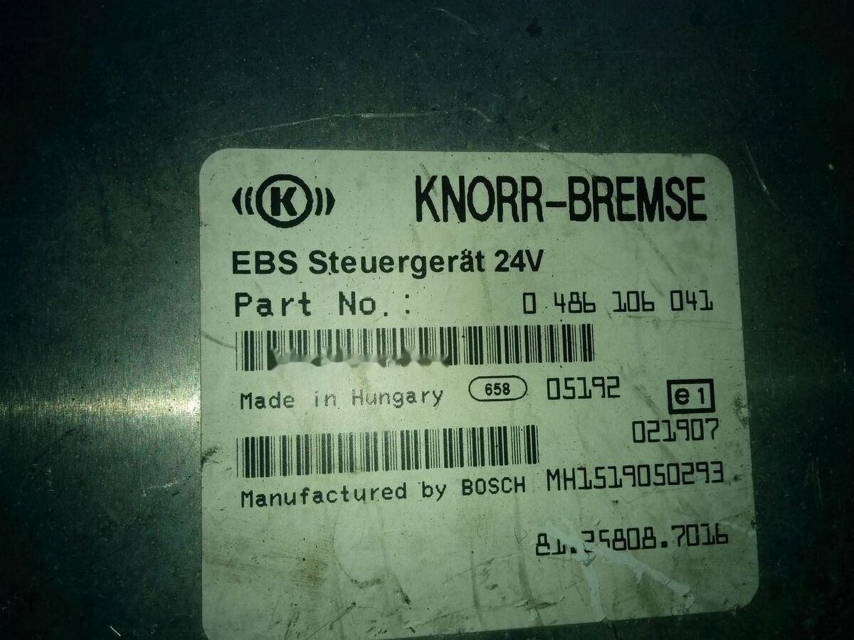 Volvo KNOR-BREMSE EBS 0486106063, 0486106028.\\\\ 0486106050 .\\ 063\\ Volvo Scania - Styreenhet for Buss: bilde 5 Volvo KNOR-BREMSE EBS 0486106063, 0486106028.\\\\ 0486106050 .\\ 063\\ Volvo Scania - Styreenhet for Buss: bilde 5