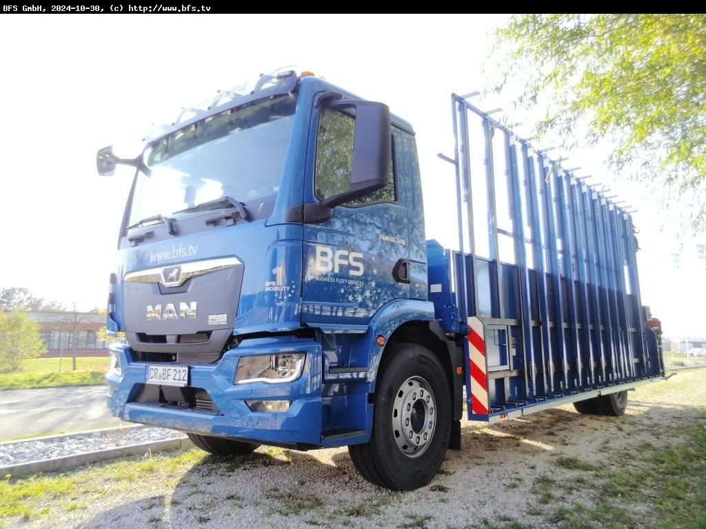 MAN TGM (TG3) 18.320 4x2 BL CH Glastransporter Hegla - Planbil, Kranbil: bilde 1 MAN TGM (TG3) 18.320 4x2 BL CH Glastransporter Hegla - Planbil, Kranbil: bilde 1
