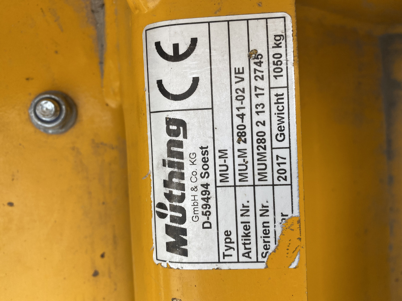 Müthing MU-M 280-41-02VE Vario - Beitepusser: bilde 4 Müthing MU-M 280-41-02VE Vario - Beitepusser: bilde 4