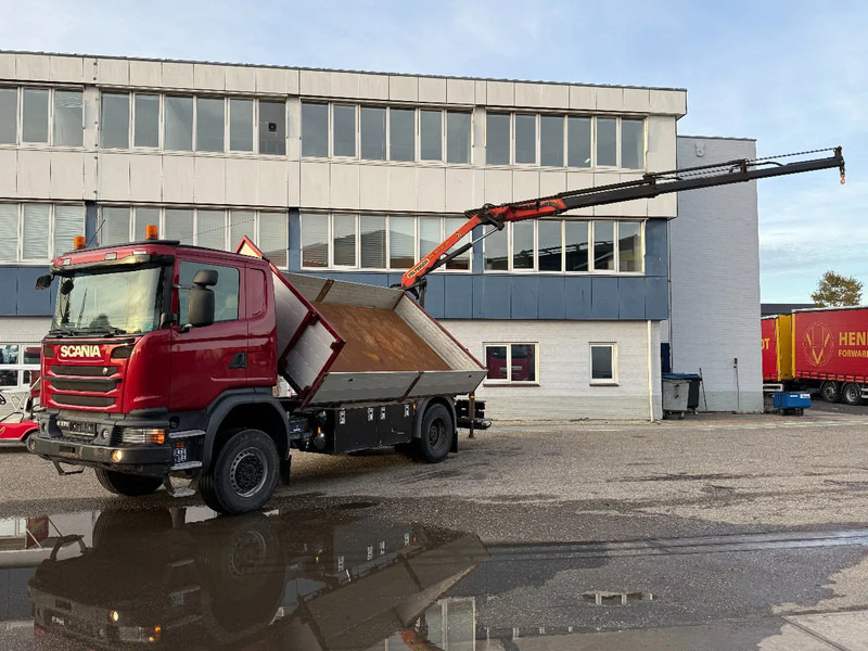 Scania G370 4X4 EURO 6 + 3-SIDE TIPPER + PALFINGER PK9002 + REMOTE - Tippbil, Kranbil: bilde 1 Scania G370 4X4 EURO 6 + 3-SIDE TIPPER + PALFINGER PK9002 + REMOTE - Tippbil, Kranbil: bilde 1