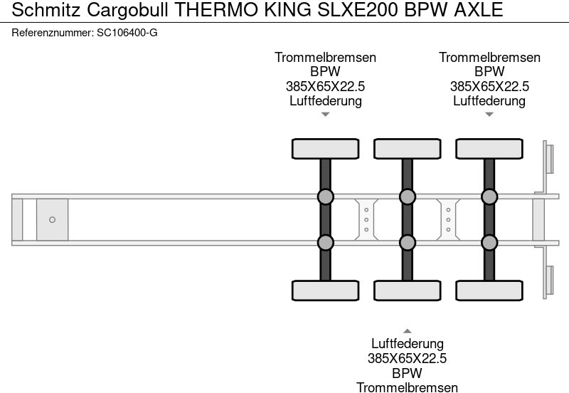 Kjølesemi Schmitz Cargobull THERMO KING SLXE200 BPW AXLE: bilde 13
