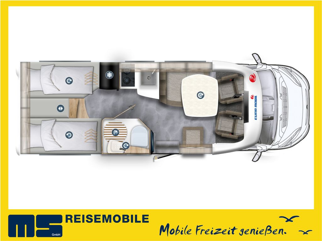 Eura Mobil PROFILA PT 695 EB / -MODELL 2024- / EINZELBETTEN - Halvintegrert bobil: bilde 2 Eura Mobil PROFILA PT 695 EB / -MODELL 2024- / EINZELBETTEN - Halvintegrert bobil: bilde 2