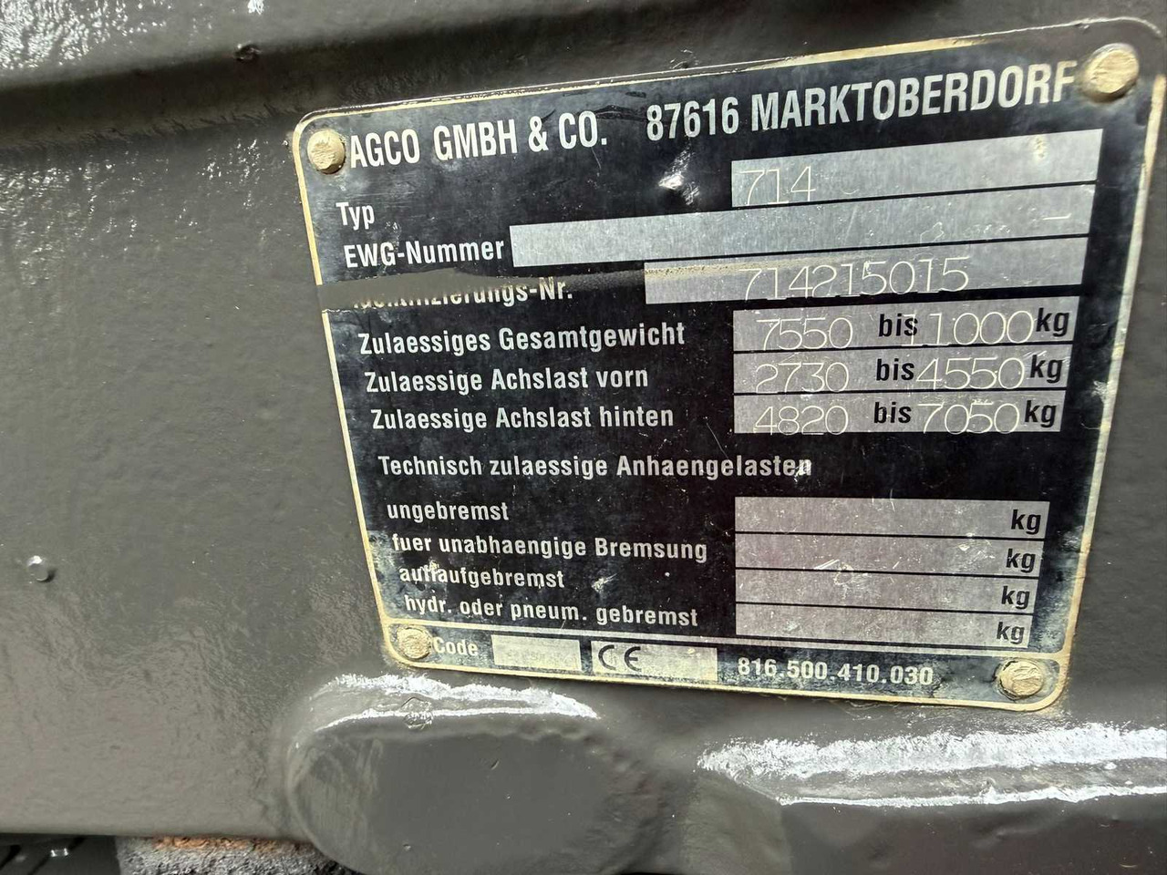 Traktor 2002 FENDT FAVORIT 714 VARIO ALL-WHEEL DRIVE FARM TRACTOR: bilde 7