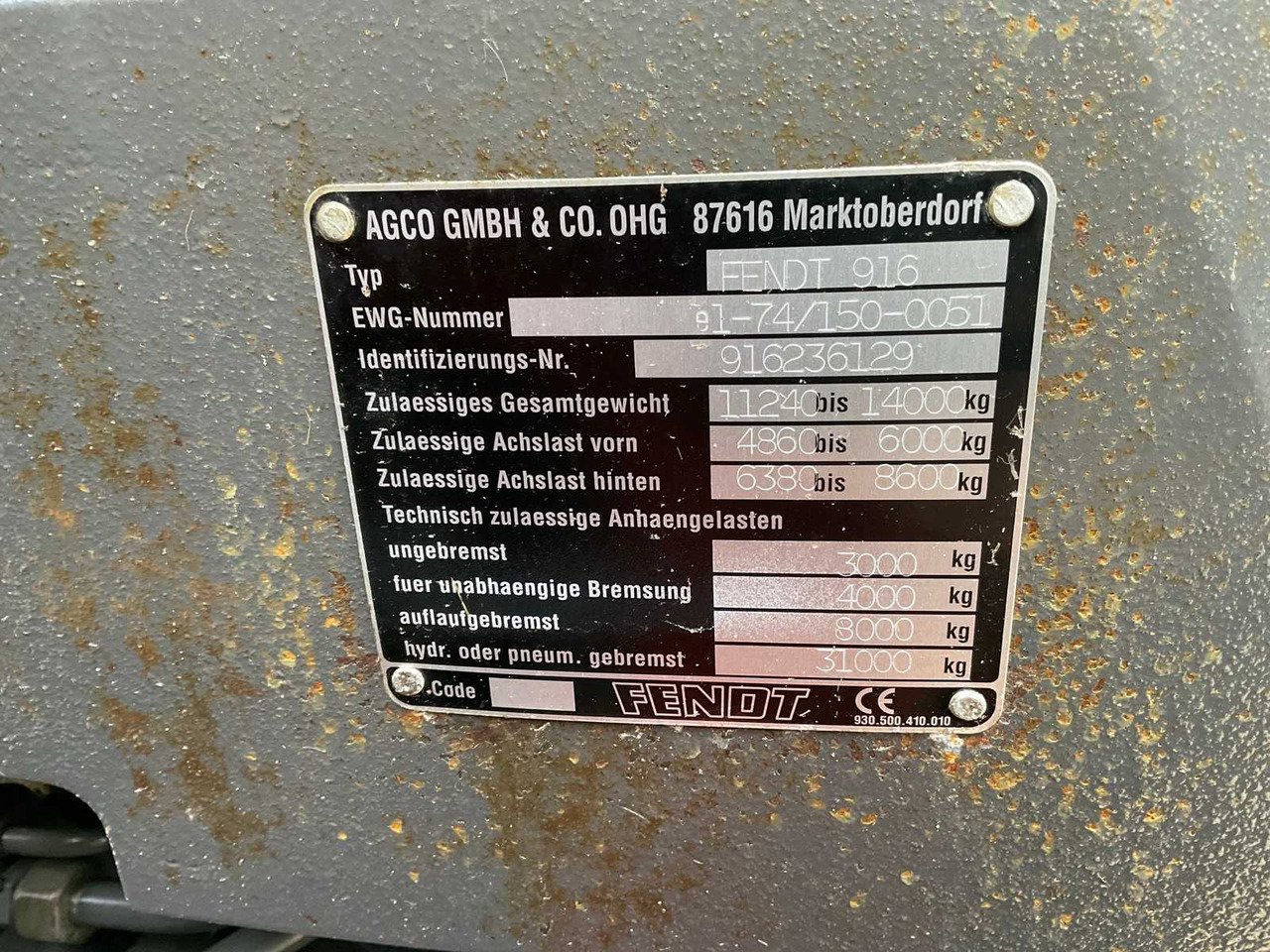 Traktor 2004 FENDT 916 VARIO TMS ALL-WHEEL DRIVE AGRICULTURAL TRACTOR: bilde 45