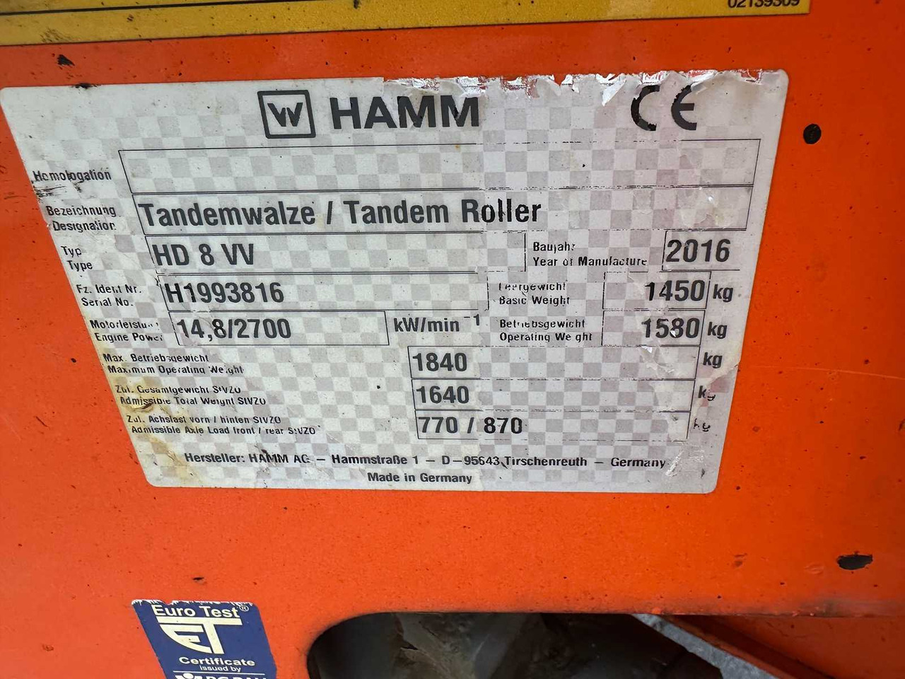 Vegvals Hamm HD8VV: bilde 24