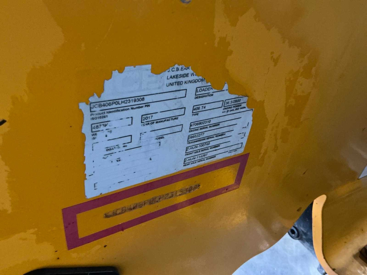 Hjullaster JCB 406: bilde 38