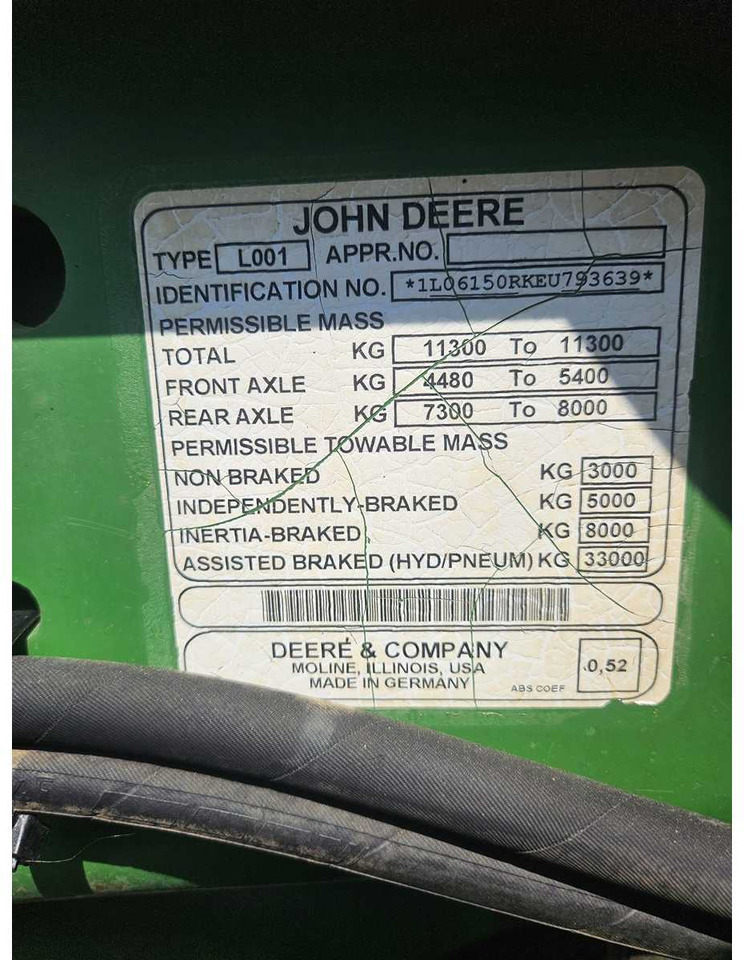 Traktor John Deere 6150R: bilde 8