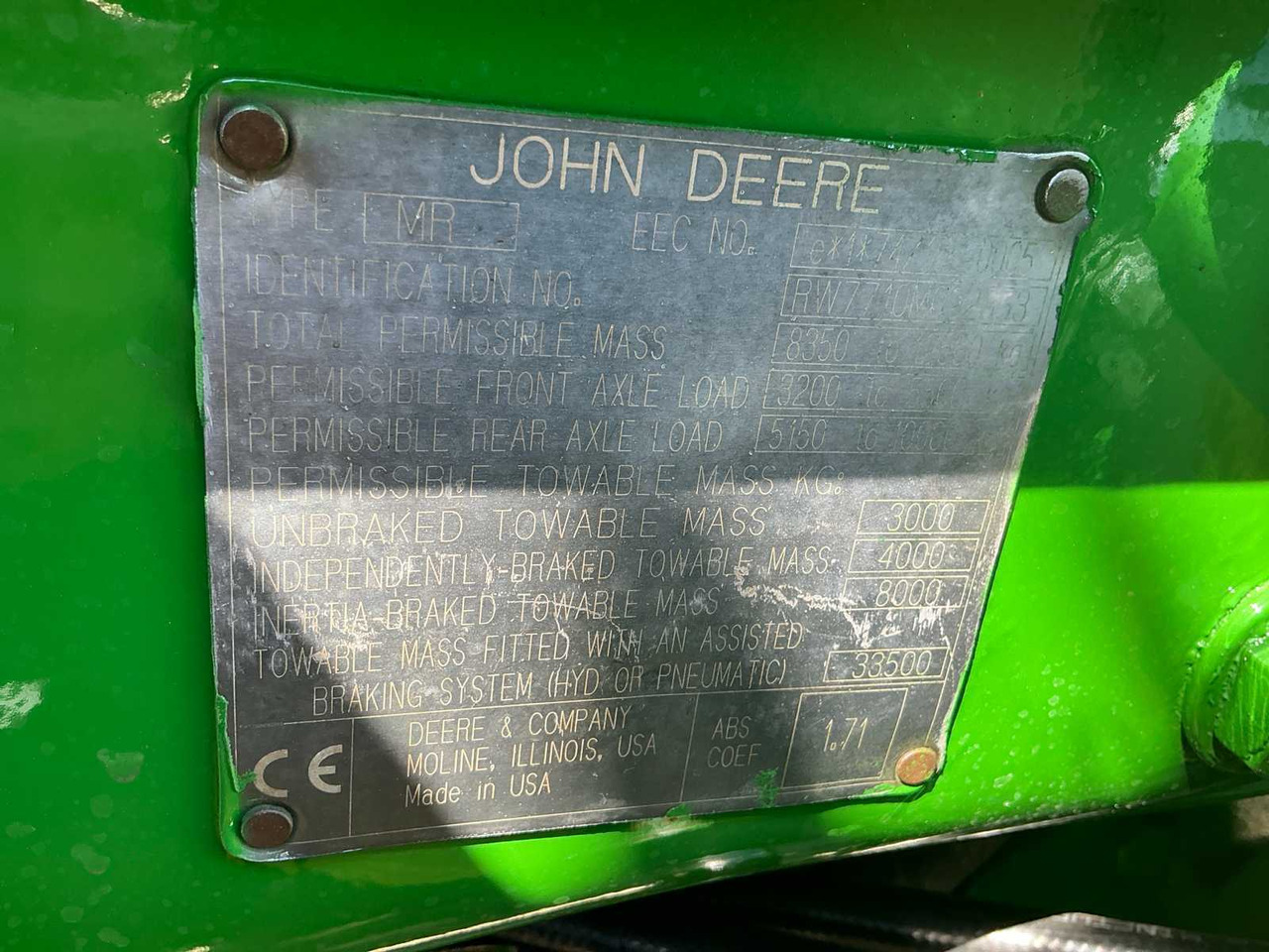 Traktor John Deere 7710: bilde 30