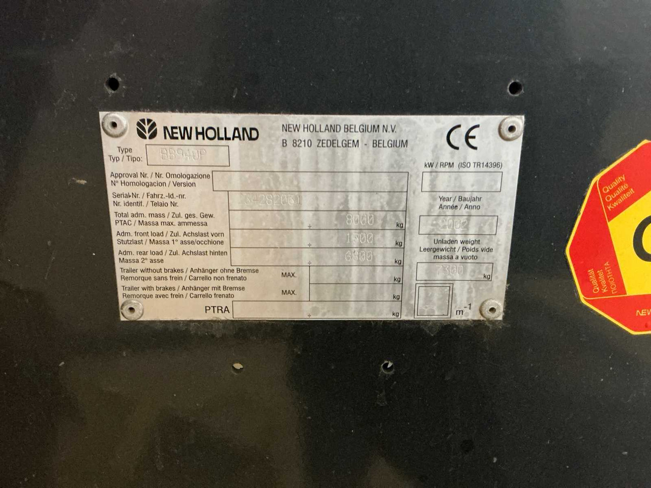 Firkantpresse New Holland BB940P: bilde 9