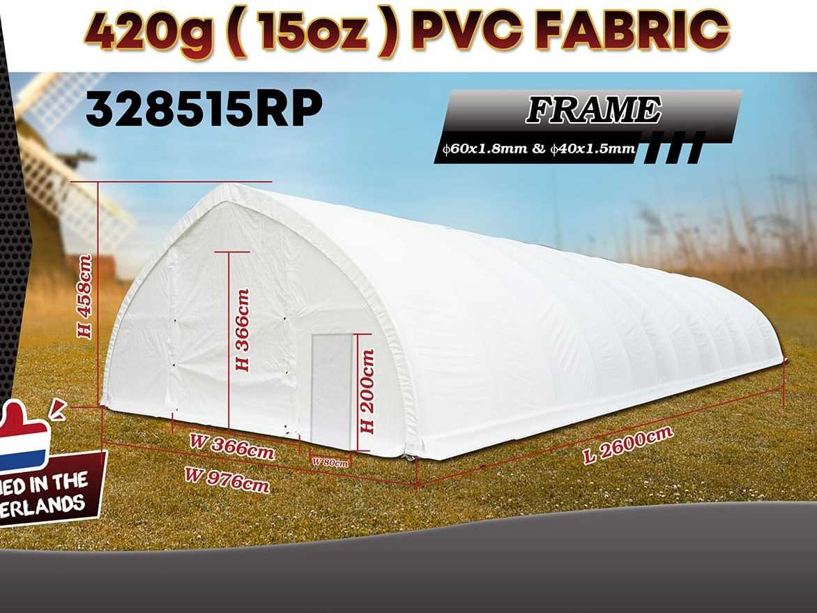 Rhino-Cross-Shelter 328515RP - 26x9,76x4,58 m - Lagringstank: bilde 2 Rhino-Cross-Shelter 328515RP - 26x9,76x4,58 m - Lagringstank: bilde 2