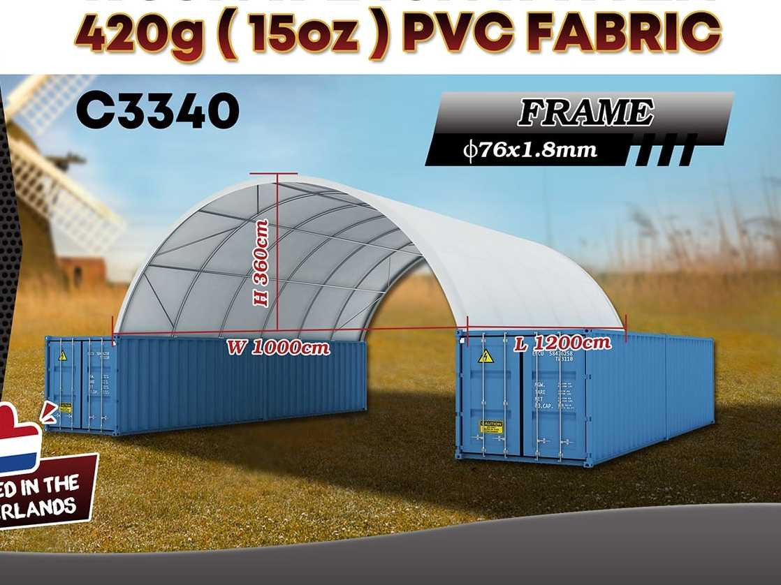 Rhino-Cross-Shelter C3340 - 12x10x3,6 m - Lagringstank: bilde 2 Rhino-Cross-Shelter C3340 - 12x10x3,6 m - Lagringstank: bilde 2