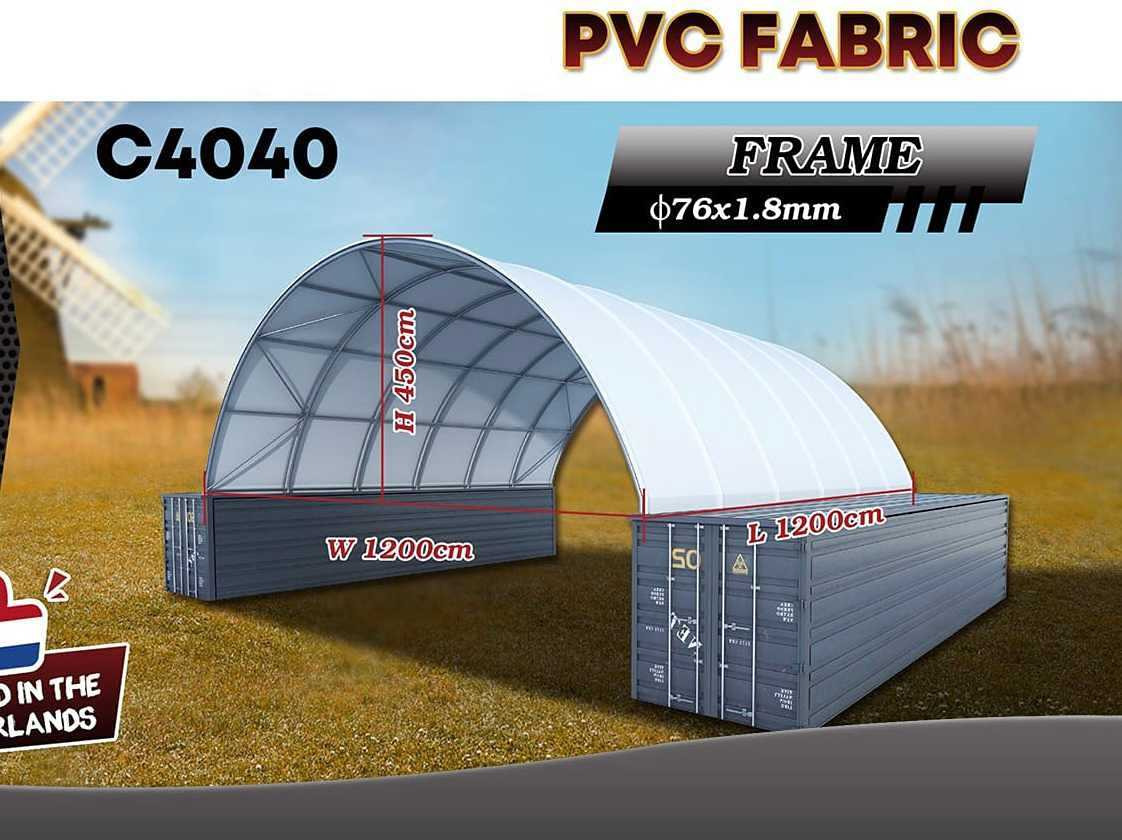 Rhino-Cross-Shelter C4040 - 12x12x4,5 m - Lagringstank: bilde 2 Rhino-Cross-Shelter C4040 - 12x12x4,5 m - Lagringstank: bilde 2