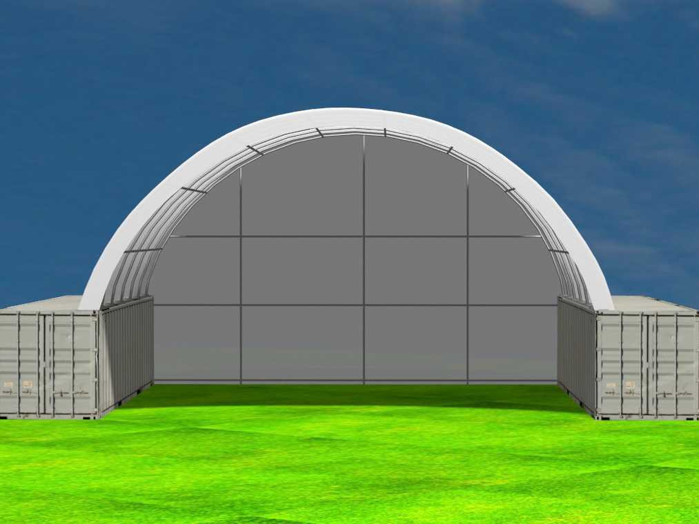 Rhino-Cross-Shelter C4040E - 12x12x4,5 m met eind zeil - Lagringstank: bilde 2 Rhino-Cross-Shelter C4040E - 12x12x4,5 m met eind zeil - Lagringstank: bilde 2