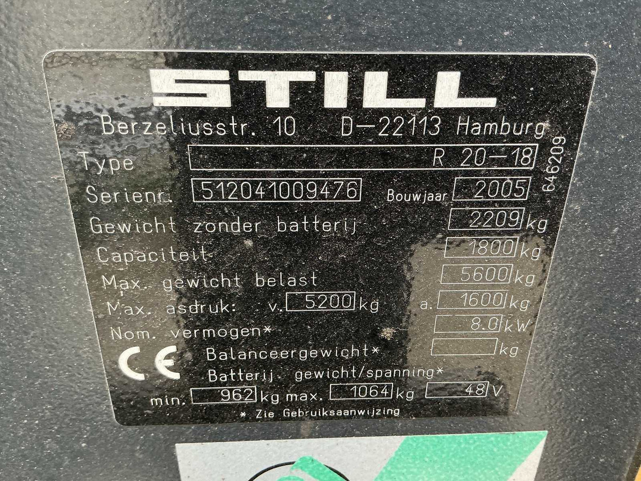 Gaffeltruck STILL - R20-18 - FORKLIFT TRUCKS - 2005: bilde 9