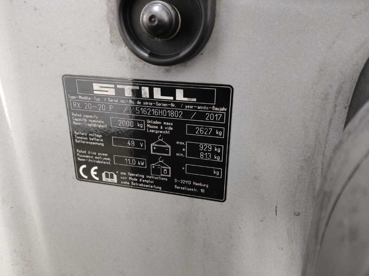 STILL RX20-20P 2017 FORKLIFT - Gaffeltruck: bilde 2 STILL RX20-20P 2017 FORKLIFT - Gaffeltruck: bilde 2