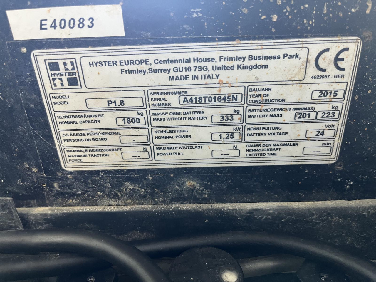 Hyster P1.8 - Lavtløftende truck: bilde 4 Hyster P1.8 - Lavtløftende truck: bilde 4