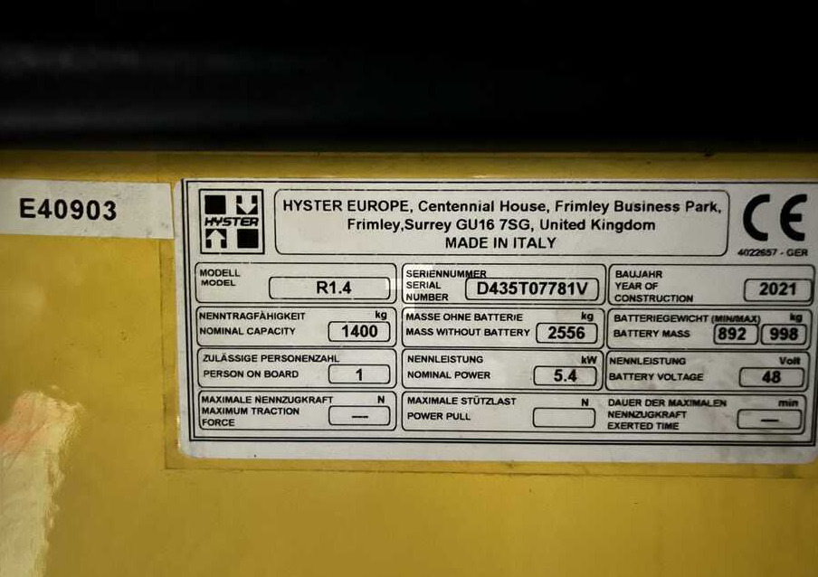 Hyster R1.4 - Reachtruck: bilde 5 Hyster R1.4 - Reachtruck: bilde 5