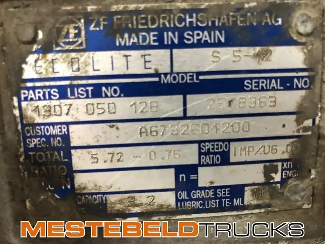 Mercedes-Benz Versnellingsbak S5-42 - Girkasse og deler for Lastebil: bilde 5 Mercedes-Benz Versnellingsbak S5-42 - Girkasse og deler for Lastebil: bilde 5