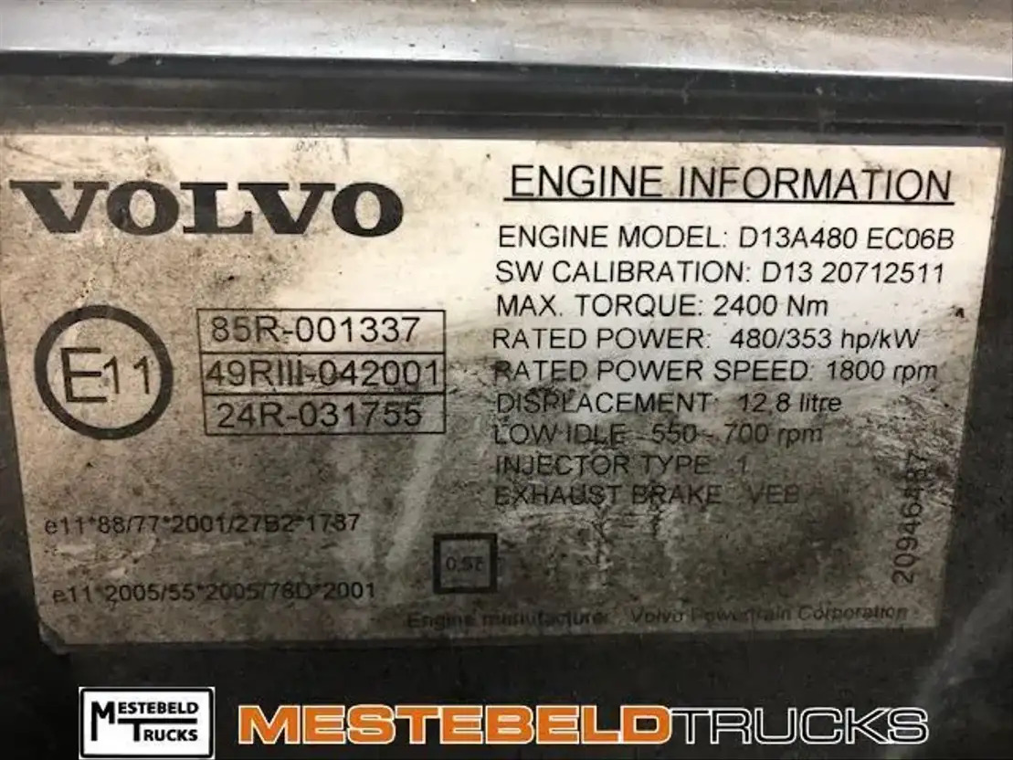 Volvo Motor D13A 480 EC6B - Motor for Lastebil: bilde 5 Volvo Motor D13A 480 EC6B - Motor for Lastebil: bilde 5