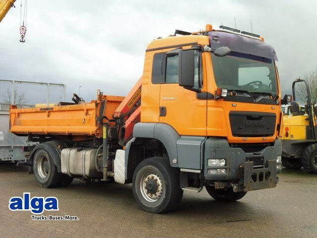 MAN 18.360 TGS 4x4, Kran Palfinger PK8501, Funk, AHK - Tippbil: bilde 1 MAN 18.360 TGS 4x4, Kran Palfinger PK8501, Funk, AHK - Tippbil: bilde 1
