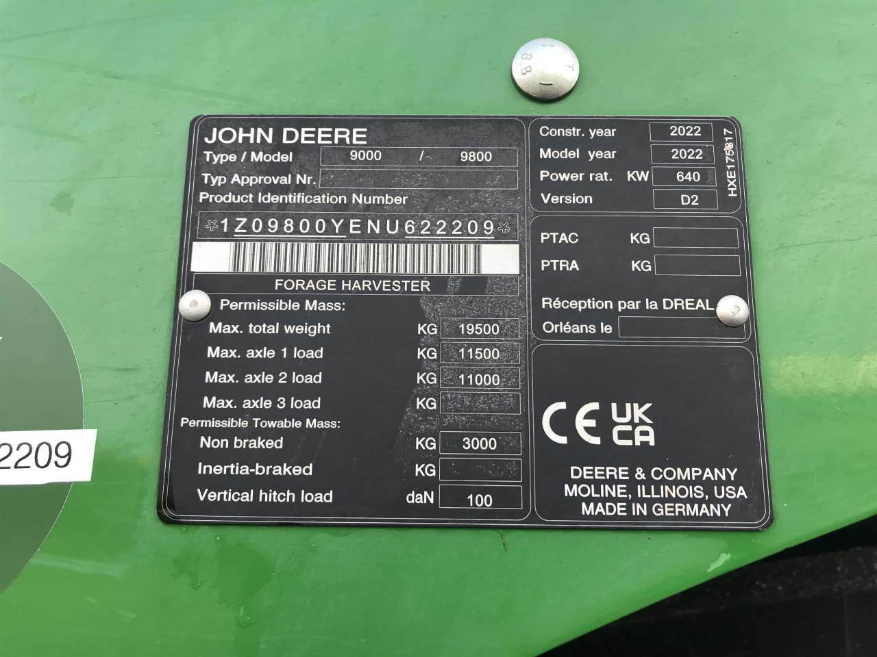 Forhøster John Deere 9800: bilde 10