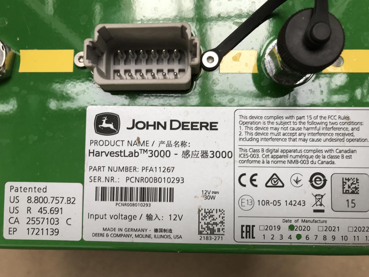 John Deere HarvestLab 3000 - Navigasjonssystem for Landbruksteknikk: bilde 5 John Deere HarvestLab 3000 - Navigasjonssystem for Landbruksteknikk: bilde 5