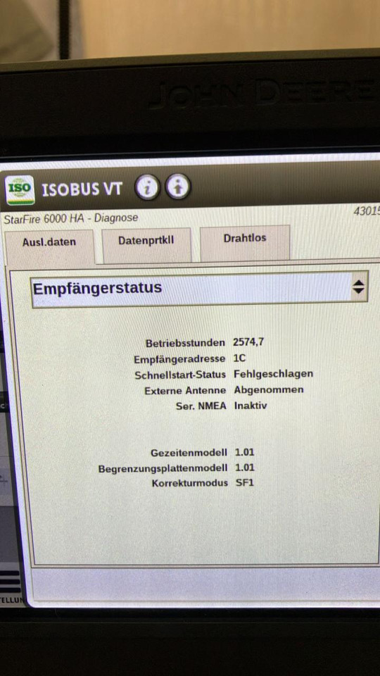 John Deere SF6000 - Navigasjonssystem for Landbruksteknikk: bilde 5 John Deere SF6000 - Navigasjonssystem for Landbruksteknikk: bilde 5