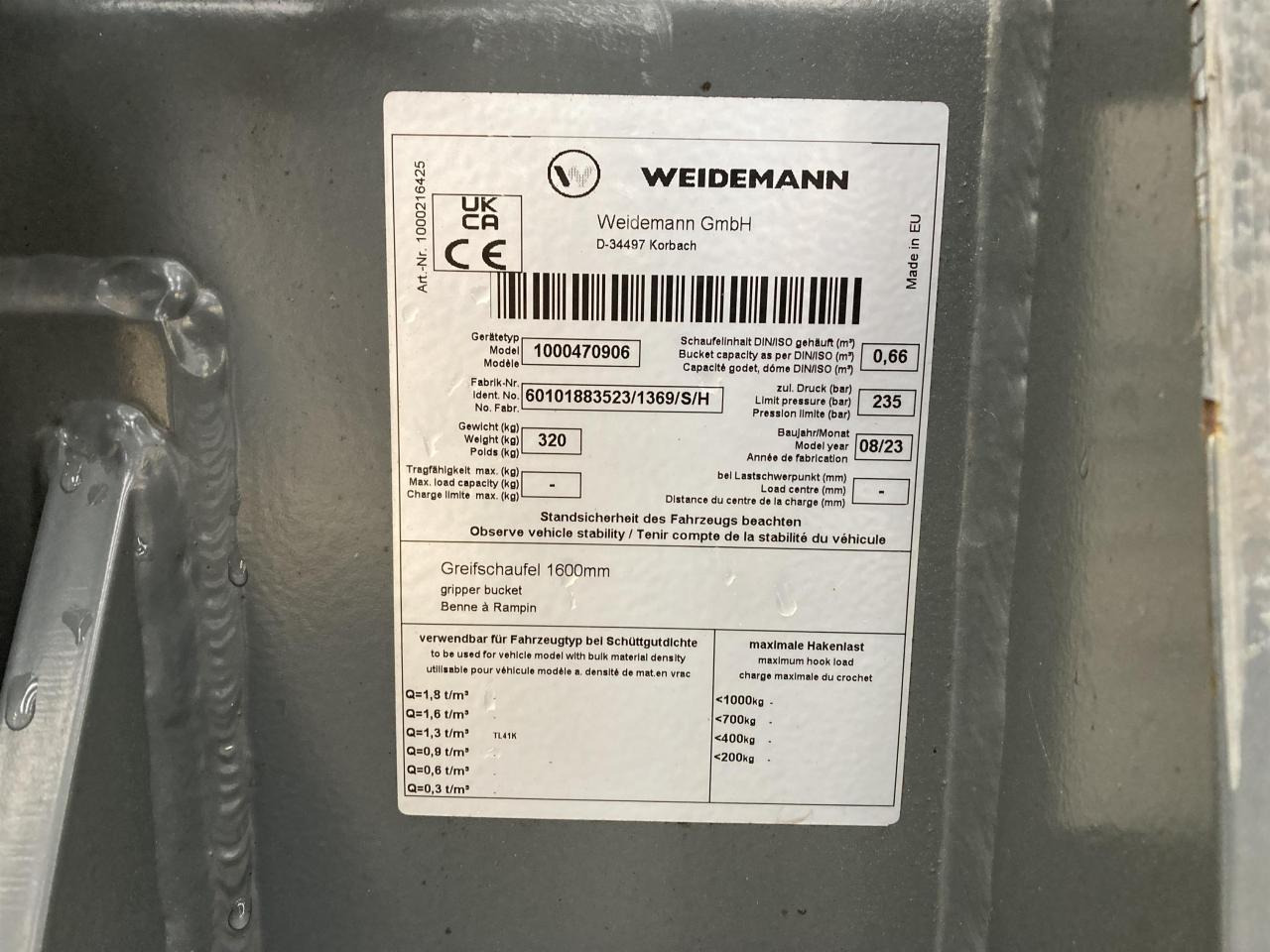 Kramer 1600 mm Silagebeißschaufel - Frontlaster for traktor: bilde 5 Kramer 1600 mm Silagebeißschaufel - Frontlaster for traktor: bilde 5