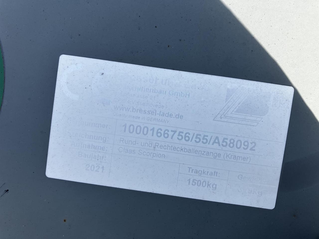 Kramer Ballenzange - Frontlaster for traktor: bilde 4 Kramer Ballenzange - Frontlaster for traktor: bilde 4