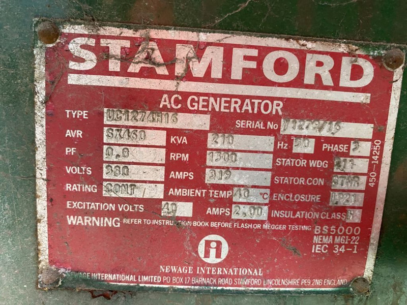 Elektrisk generator FG Wilson Stamford 210 kVA Silent generatorset: bilde 6 Elektrisk generator FG Wilson Stamford 210 kVA Silent generatorset: bilde 6