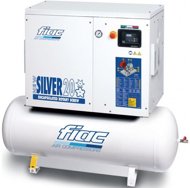 Fiac New Silver 20 / 300 Silent 15 kW 1900 L / min 10 Bar Elektrische Schroefcompressor met ketel - Luftkompressor: bilde 1 Fiac New Silver 20 / 300 Silent 15 kW 1900 L / min 10 Bar Elektrische Schroefcompressor met ketel - Luftkompressor: bilde 1