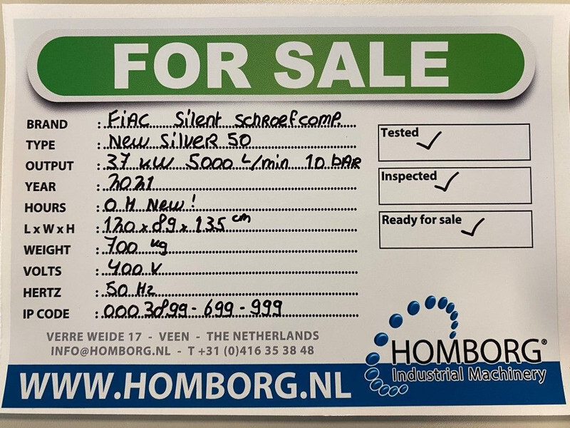 Fiac New Silver 50 Silent 37 kW 5000 L / min 10 Bar Elektrische Schroefcompressor - Luftkompressor: bilde 2 Fiac New Silver 50 Silent 37 kW 5000 L / min 10 Bar Elektrische Schroefcompressor - Luftkompressor: bilde 2