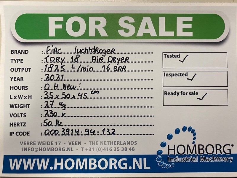 Fiac TDRY 18 TDRY 18 luchtdroger 1825 L / min 16 Bar Air Dryer - Luftkompressor: bilde 2 Fiac TDRY 18 TDRY 18 luchtdroger 1825 L / min 16 Bar Air Dryer - Luftkompressor: bilde 2