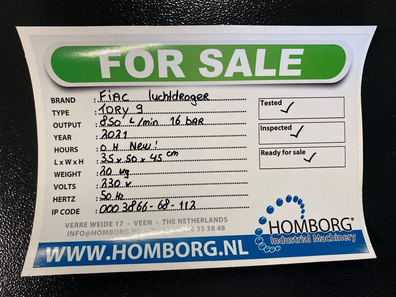 Ny Luftkompressor Fiac TDRY 9 luchtdroger 850 L / min 16 bar Airdryer New !: bilde 11