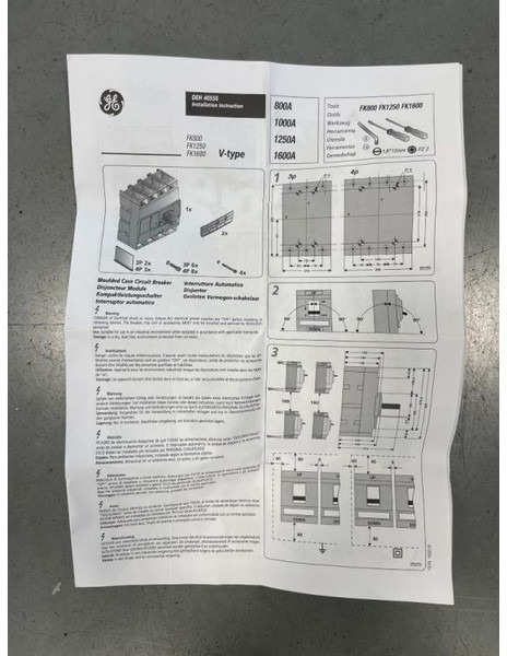 Ny Elektrisk generator General Electric FK1600 Circuit breaker / hoofdschakelaar NEW!: bilde 7