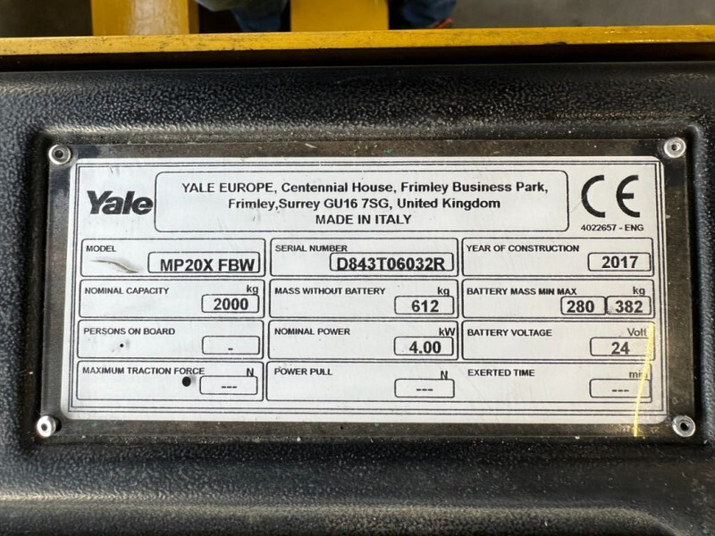 Hyster MP20X FBW 2 ton Palletwagen Elektra Pallettruck Meerijder - Lavtløftende truck: bilde 4 Hyster MP20X FBW 2 ton Palletwagen Elektra Pallettruck Meerijder - Lavtløftende truck: bilde 4
