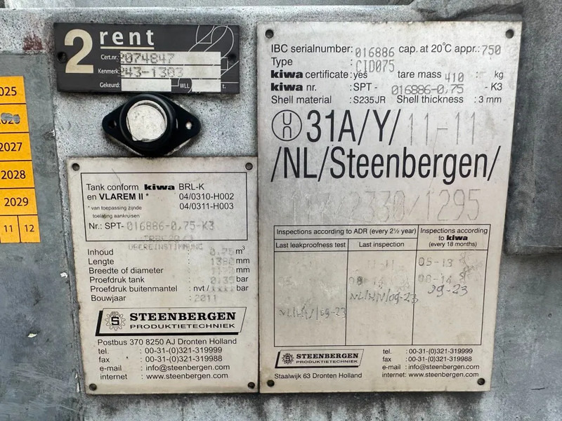Kiwa IBC Steenbergen 750 liter Dieseltank met Handpomp Milieutank Gegalvaniseerd - Lagringstank: bilde 3 Kiwa IBC Steenbergen 750 liter Dieseltank met Handpomp Milieutank Gegalvaniseerd - Lagringstank: bilde 3
