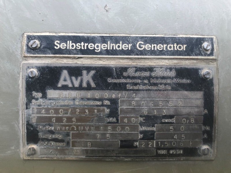 MWM RHS 618 V 16 AvK 425 kVA generatorset - Elektrisk generator: bilde 5 MWM RHS 618 V 16 AvK 425 kVA generatorset - Elektrisk generator: bilde 5