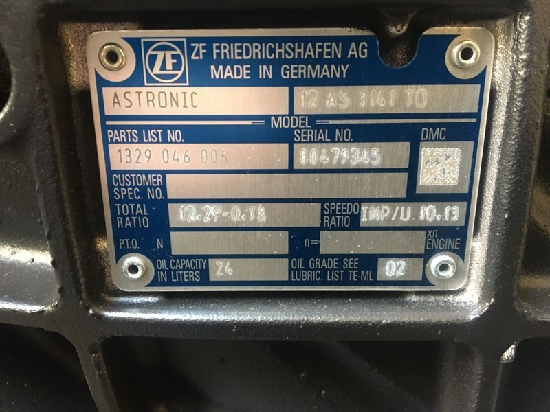 DAF Versnellingsbak ZF 12 AS 3141 TO 12,29 - 0,78 INTARDER - Girkasse for Lastebil: bilde 3 DAF Versnellingsbak ZF 12 AS 3141 TO 12,29 - 0,78 INTARDER - Girkasse for Lastebil: bilde 3