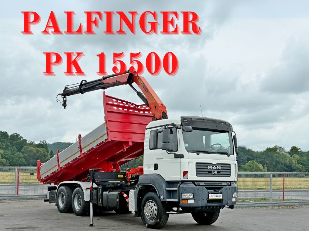 MAN TGA 26.400 * KIPPER 6,00m + PK 15500 * 6x4 * TOP - Tippbil, Kranbil: bilde 1 MAN TGA 26.400 * KIPPER 6,00m + PK 15500 * 6x4 * TOP - Tippbil, Kranbil: bilde 1