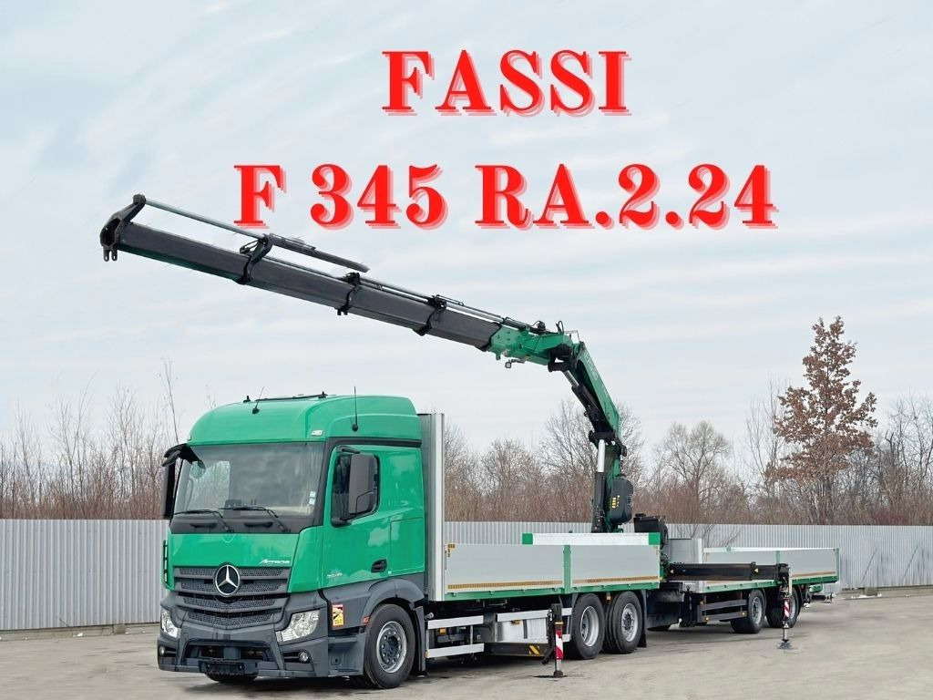 Mercedes-Benz ACTROS 2645 * FASSI F345.24 + FUNK + Anhänger - Kranbil: bilde 1 Mercedes-Benz ACTROS 2645 * FASSI F345.24 + FUNK + Anhänger - Kranbil: bilde 1