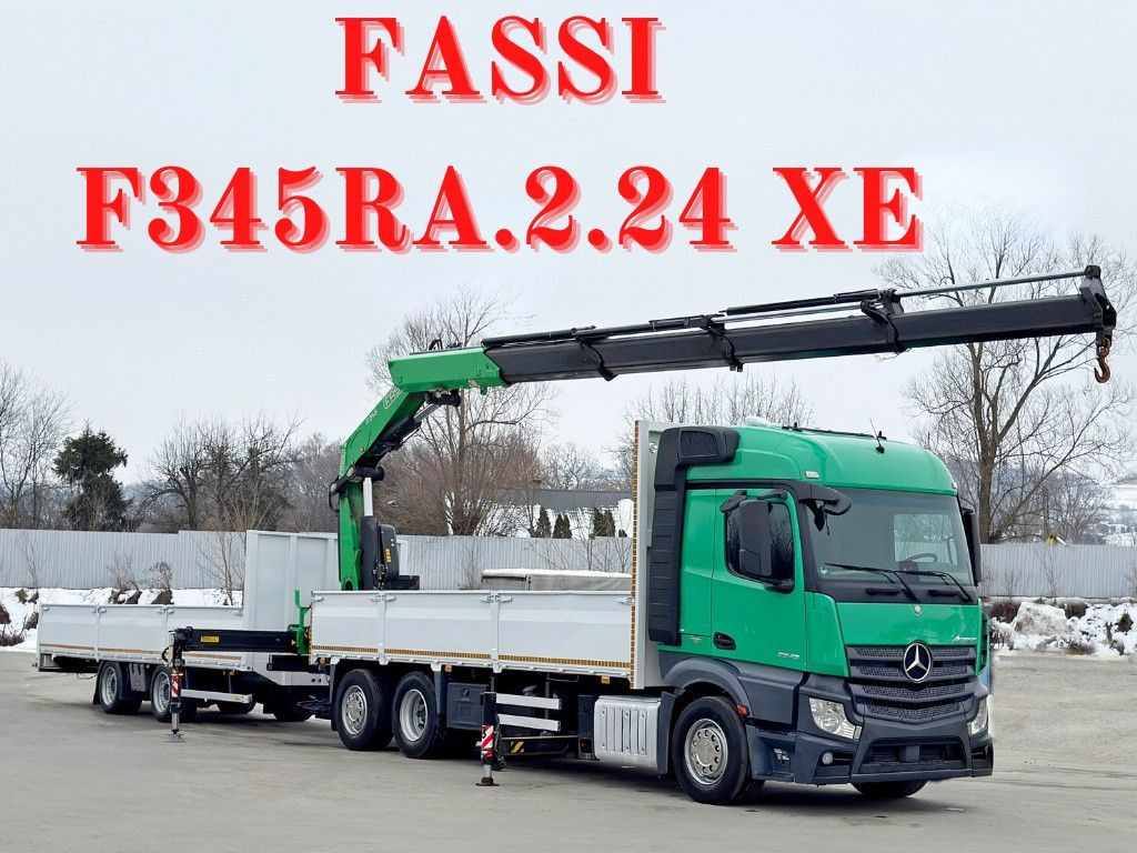 Mercedes-Benz ACTROS 2645 * FASSI F345.24 XE + FUNK + Anhänger - Kranbil: bilde 1 Mercedes-Benz ACTROS 2645 * FASSI F345.24 XE + FUNK + Anhänger - Kranbil: bilde 1