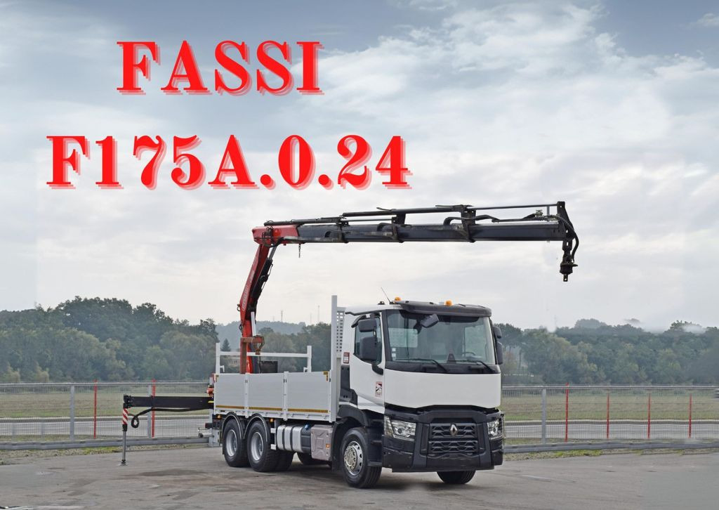 Renault C 380*PRITSCHE 5,45m*FASSI F175A.0.22+ FUNK/6x4 - Kranbil, Planbil: bilde 1 Renault C 380*PRITSCHE 5,45m*FASSI F175A.0.22+ FUNK/6x4 - Kranbil, Planbil: bilde 1