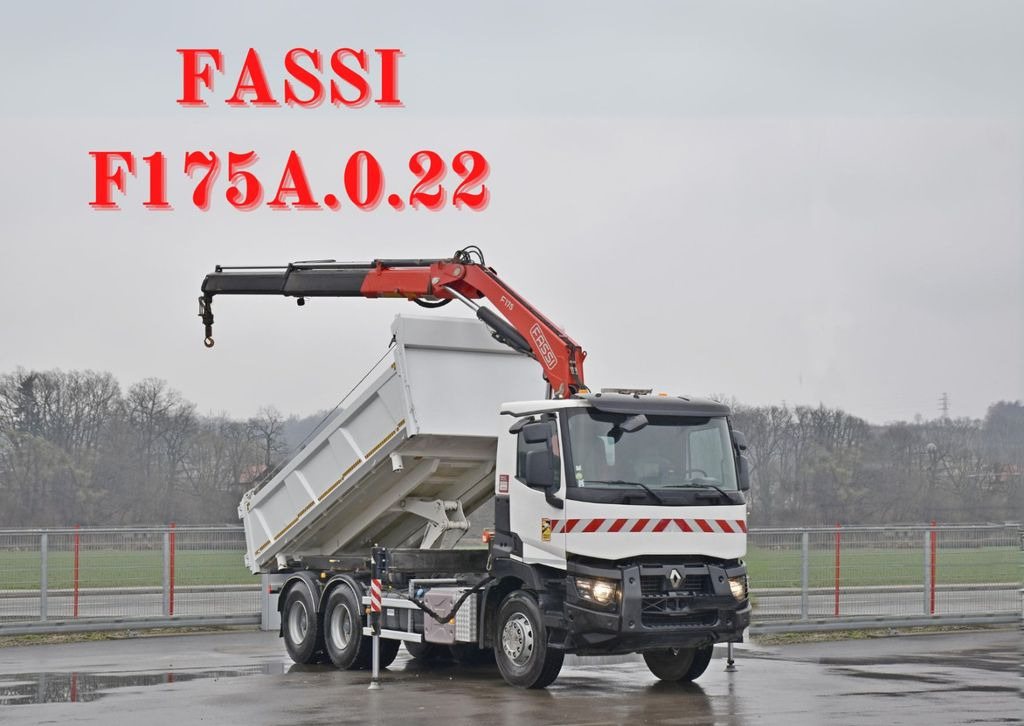 Renault C380 *KIPPER 5,10 m* FASSI F175A.0.22+FUNK /6x4 - Kranbil, Tippbil: bilde 1 Renault C380 *KIPPER 5,10 m* FASSI F175A.0.22+FUNK /6x4 - Kranbil, Tippbil: bilde 1